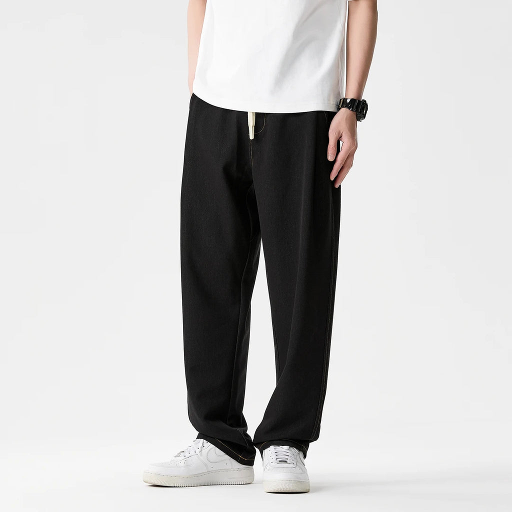Loose-Fit Elastic Trousers
