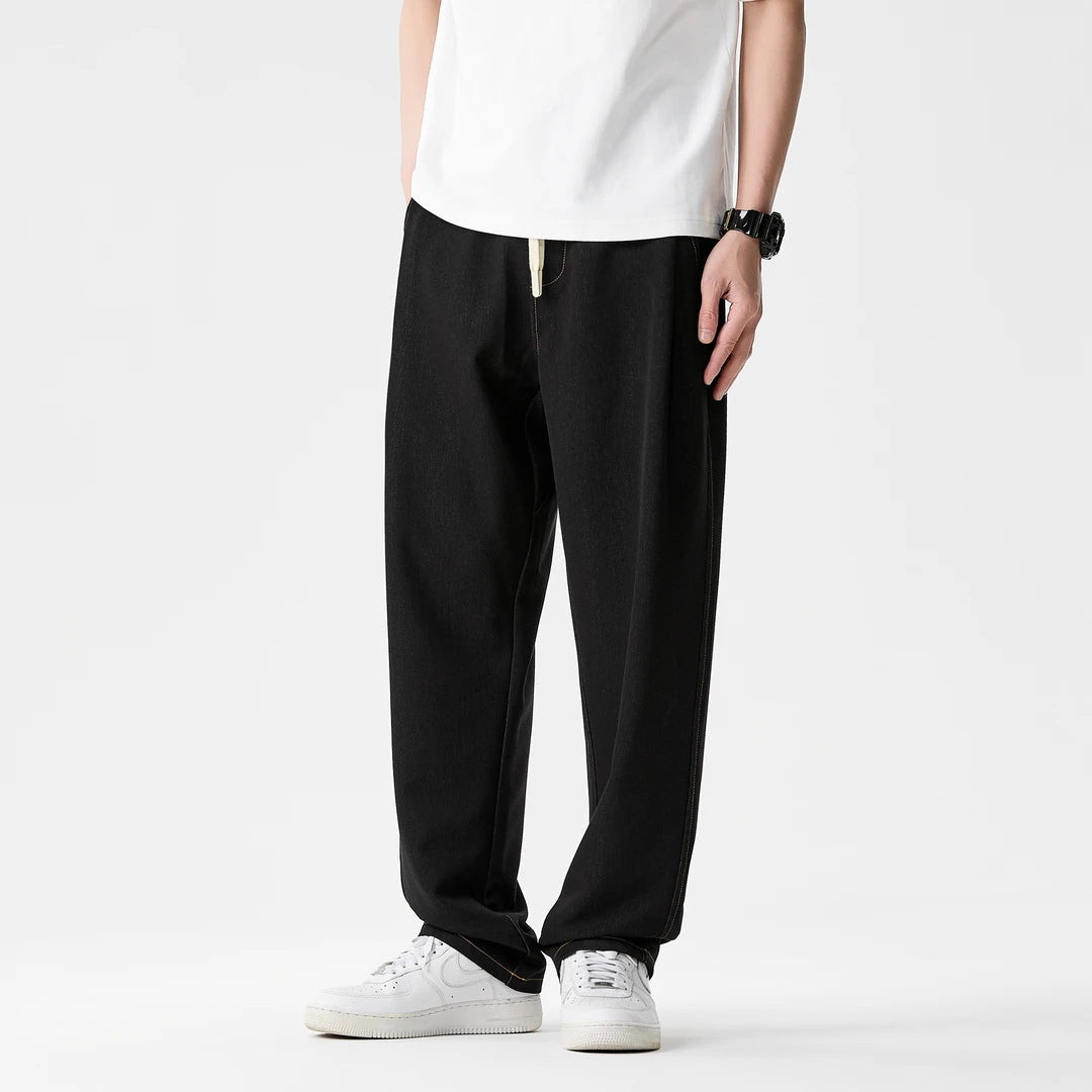 Loose-Fit Elastic Trousers