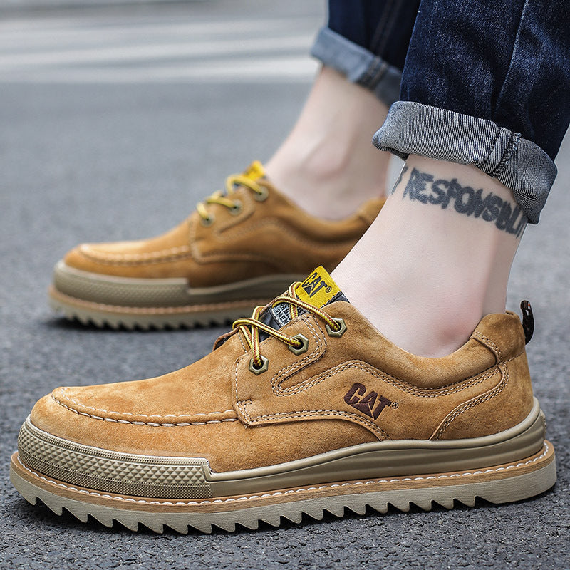 CAT Low-Top Casual Leather Shoes