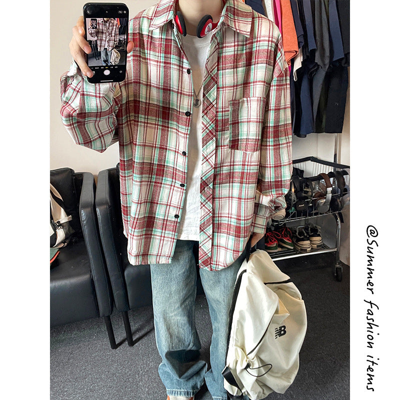 Oversized Retro Plaid Flannel