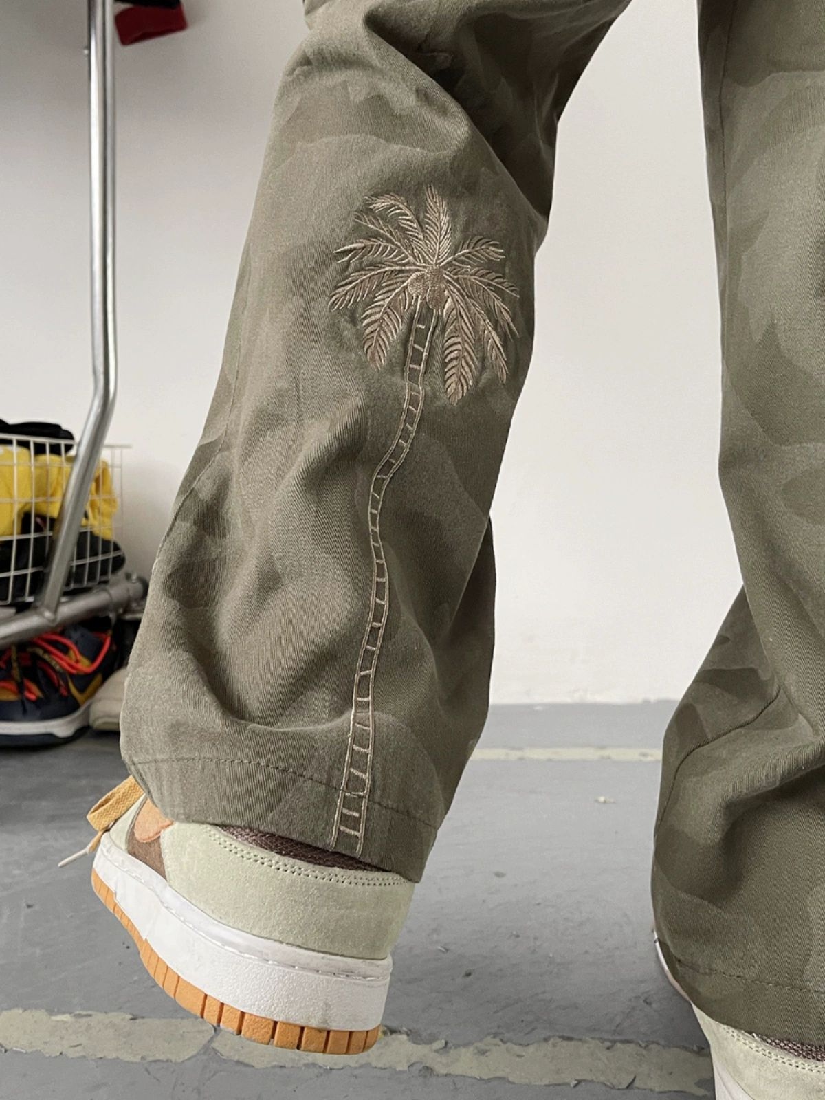 Embroidered Cargo Trousers