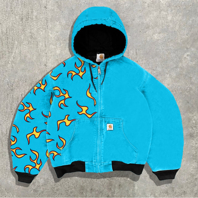 Men’s Hooded Utility Print Jacket