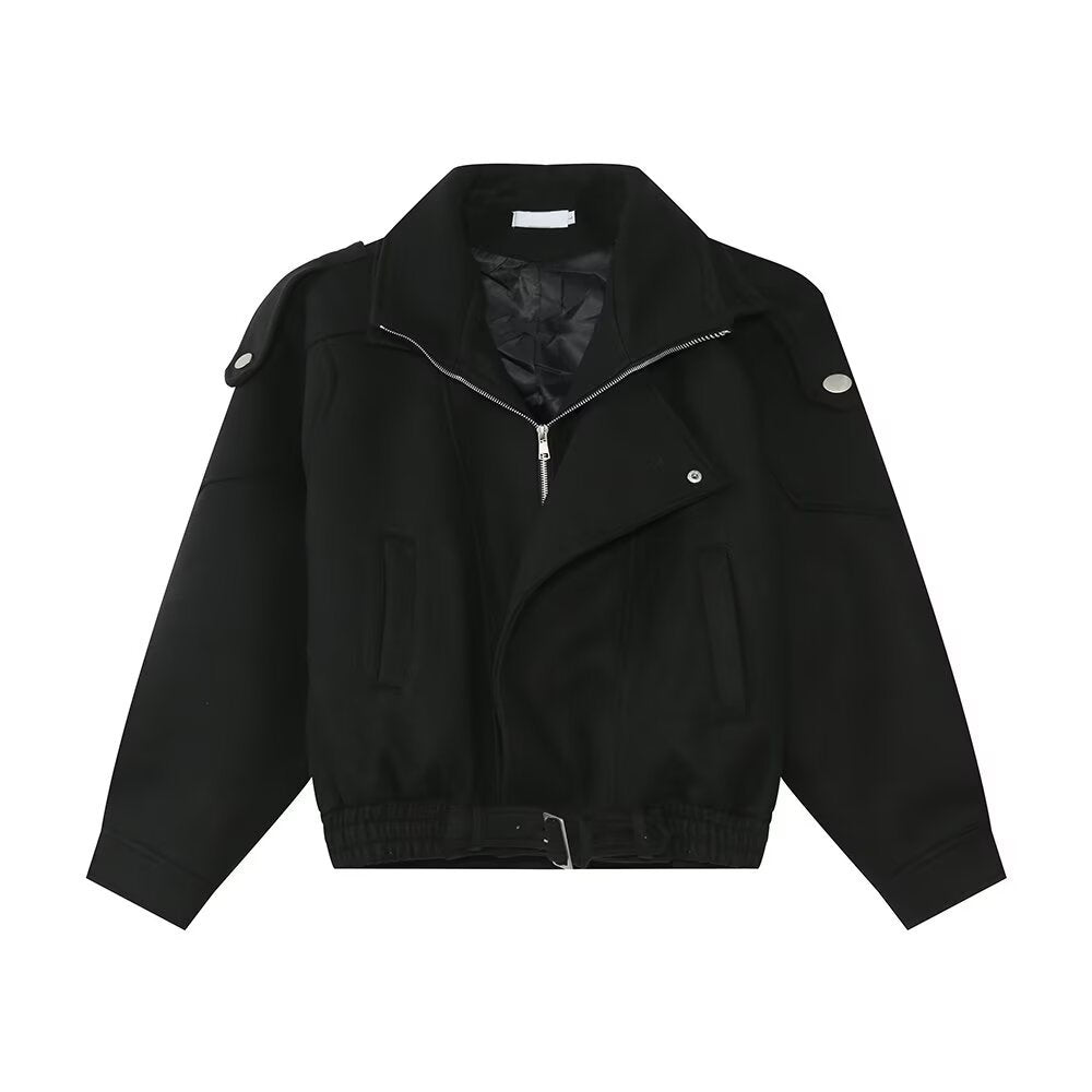 Stylish Deconstructed Zipper Jacket