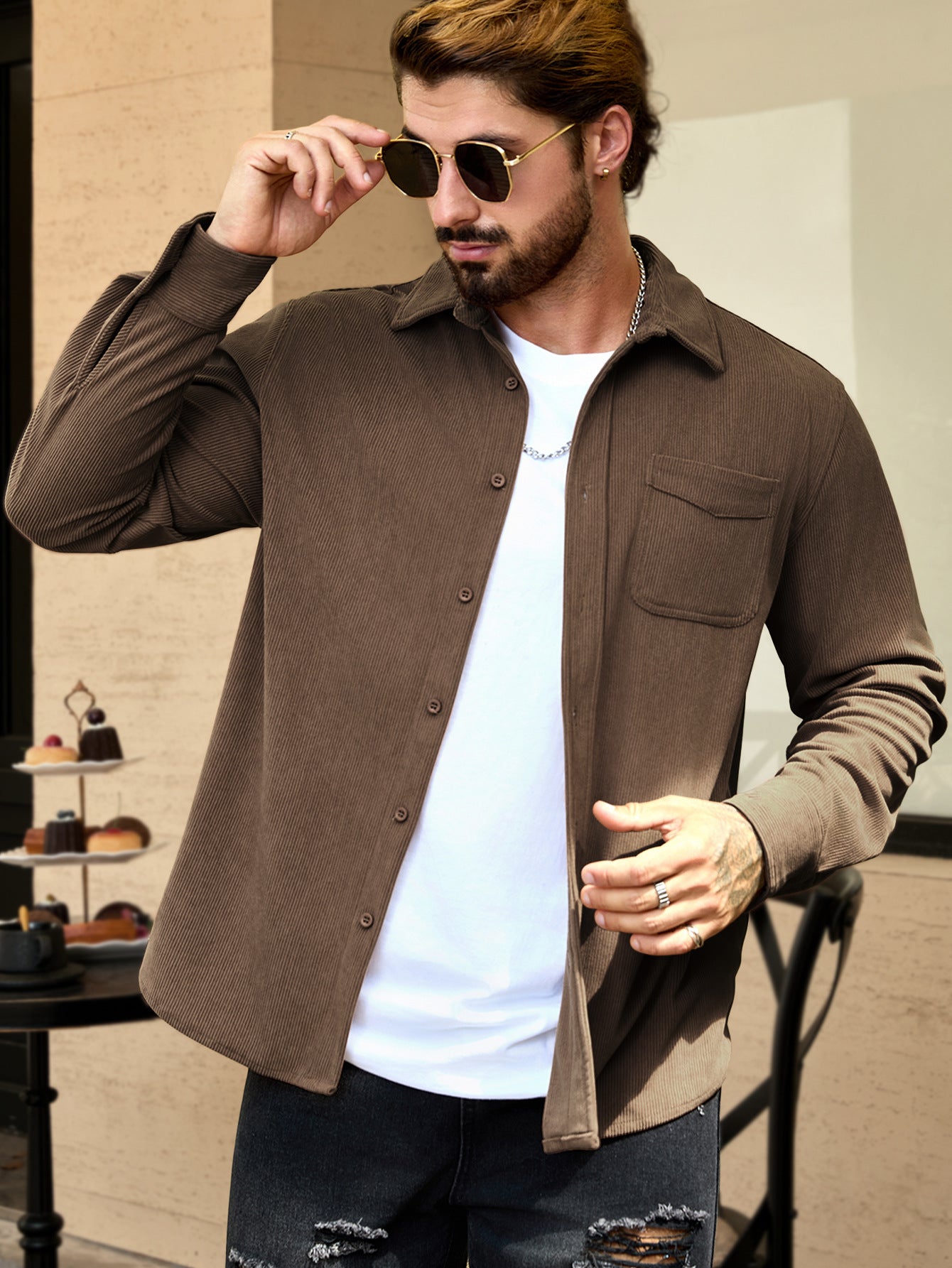 Men's Corduroy Casual Shirt