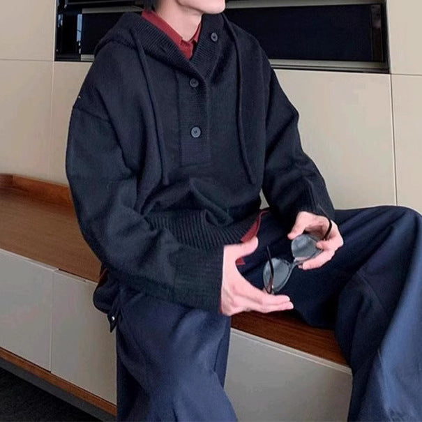 Knit Cardigan Hoodie