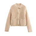 Women's Chunky Knit Button Cardigan
