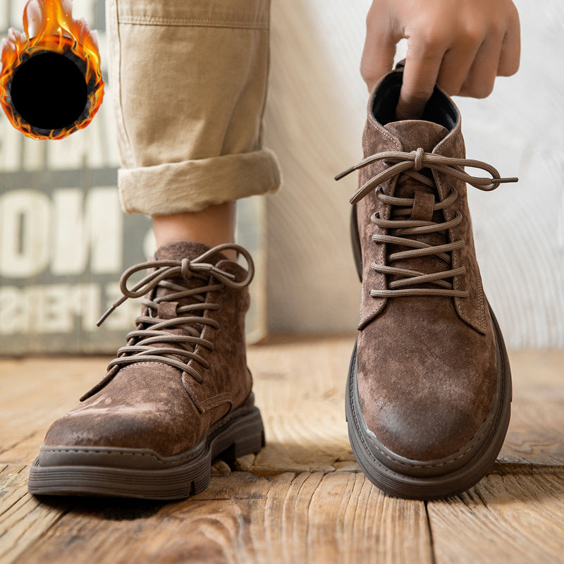 Rugged Lace-Up Work Boots
