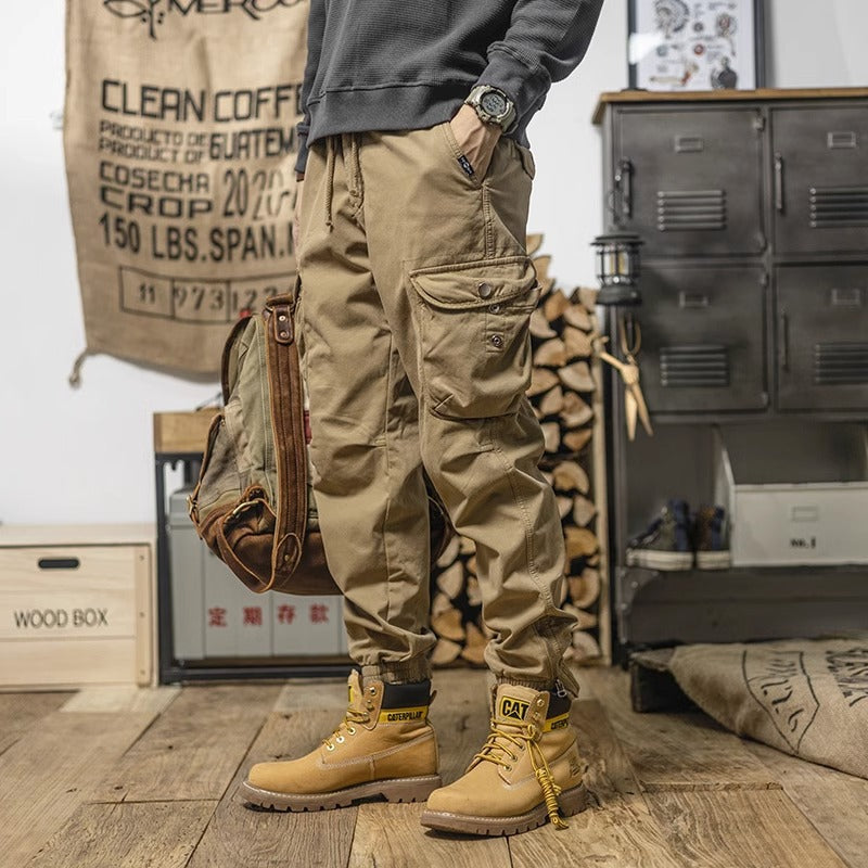 Durable Slim-Fit Cargo Work Trousers