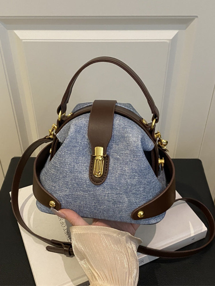 Textured Shoulder Handbag