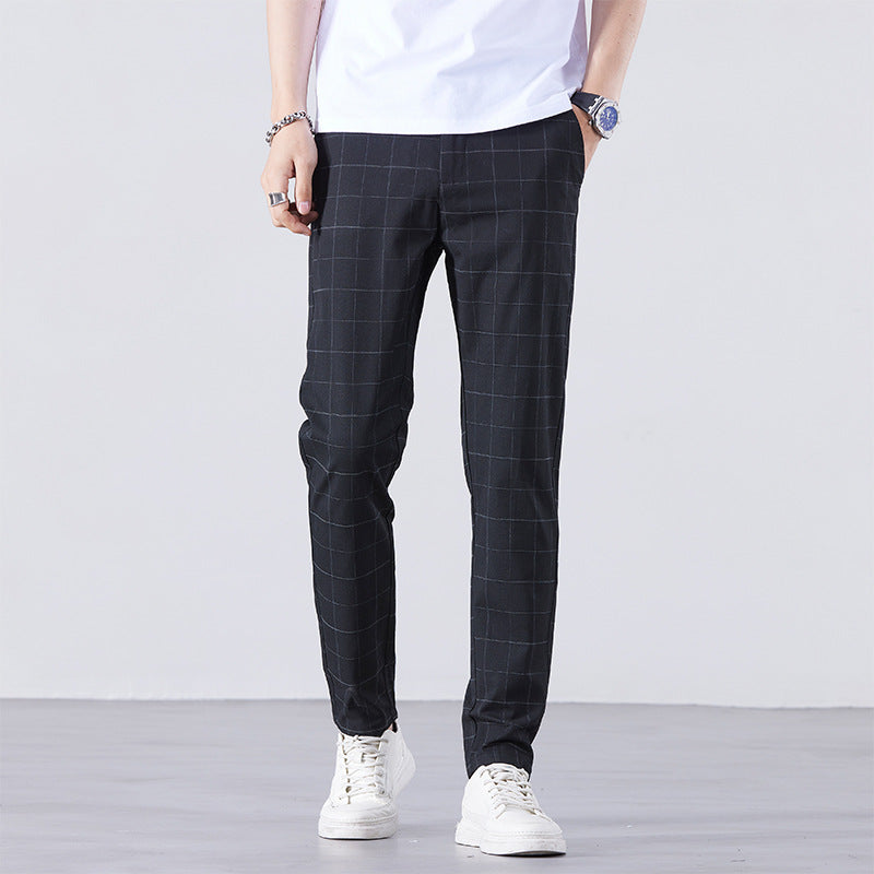 Plaid Casual Trousers