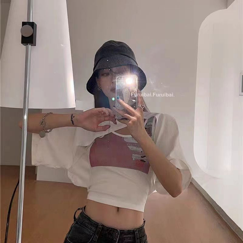 Cutout Layered Crop Top