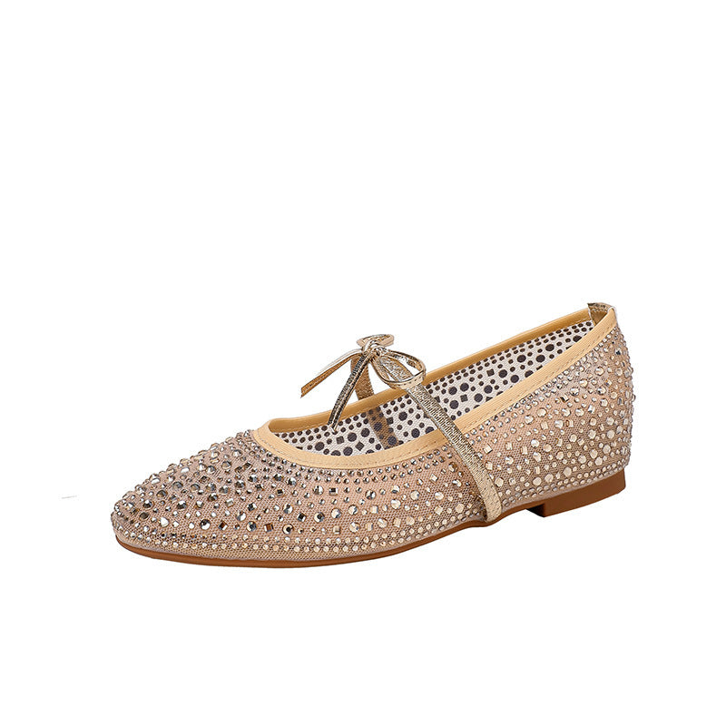 Rhinestone Mesh Mary Janes