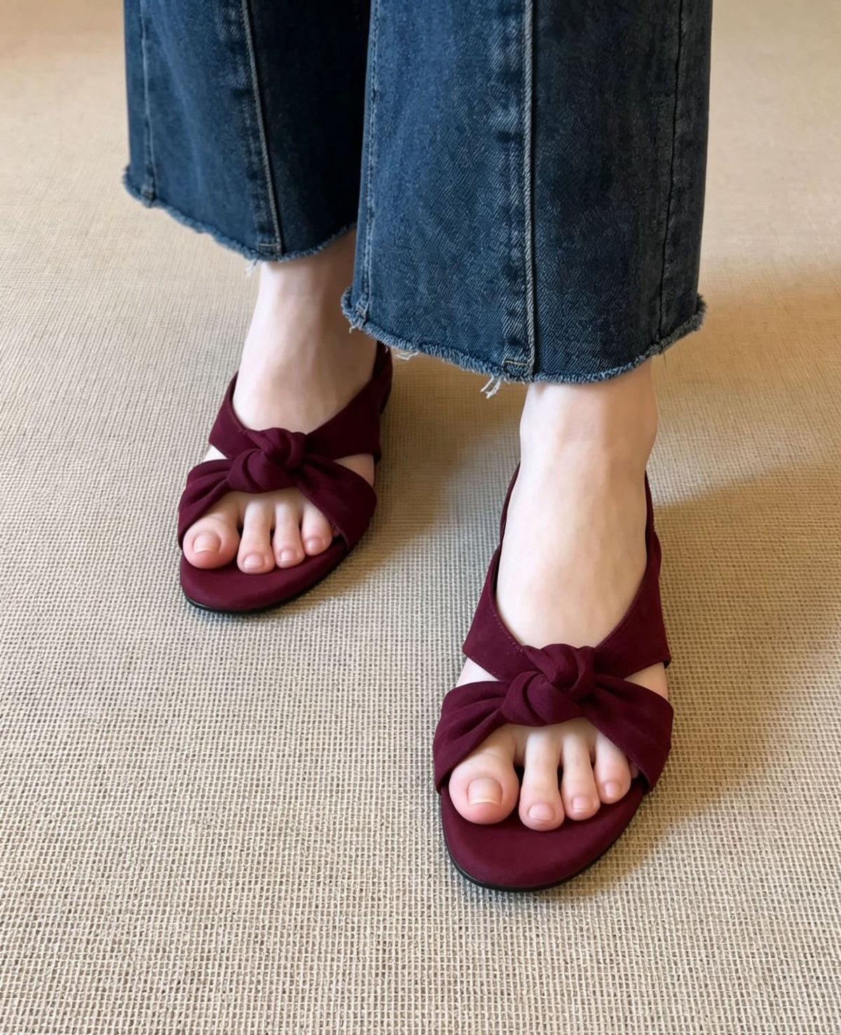 Knotted Wedge Sandals