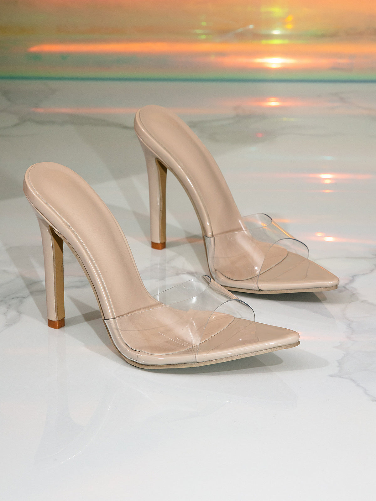 Crystal Wineglass-Heel Sandals