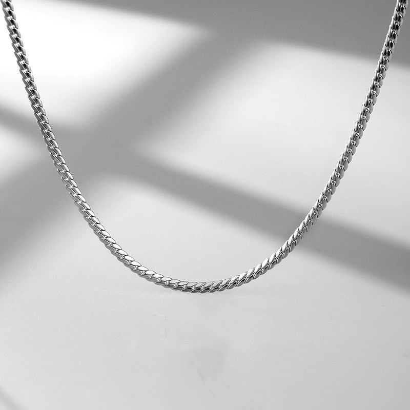 Minimalist Silver Plated Curb Chain