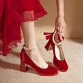 Pearl Bow Bridal Heels