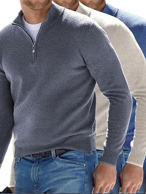 Men's Quarter-Zip Knit Pullover