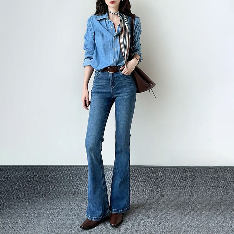 Vintage High-Waist Flared Jeans