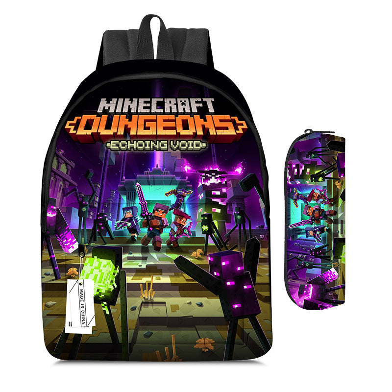 Pixel Game Backpack Set