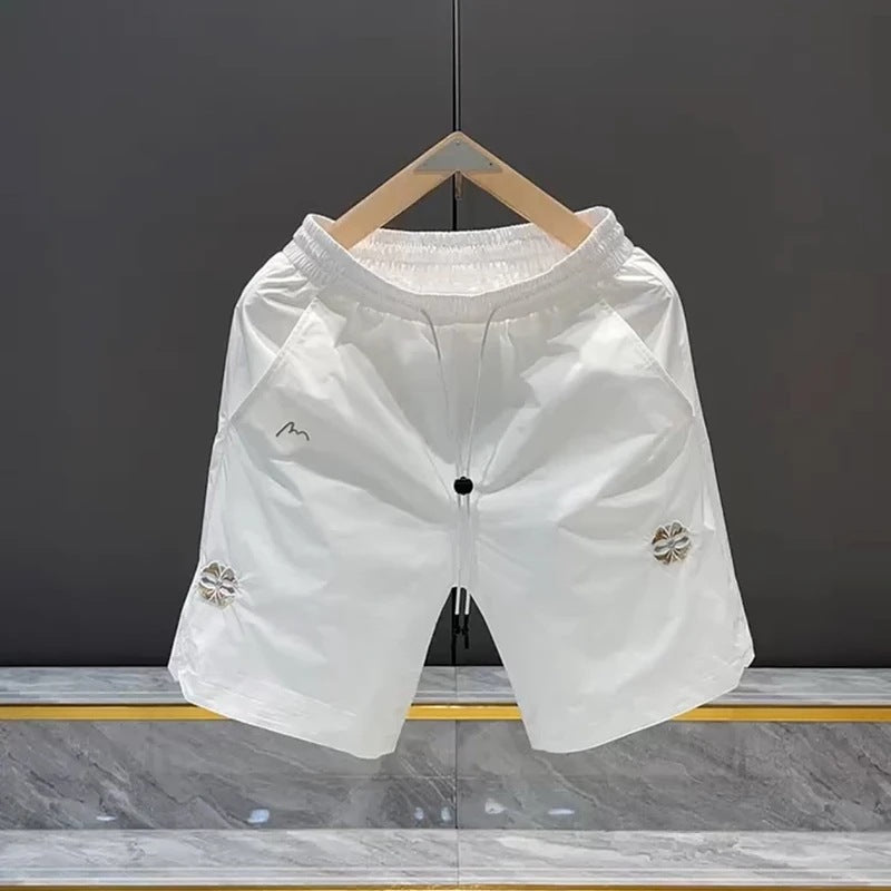 Minimalist Embroidered Men's Leisure Shorts