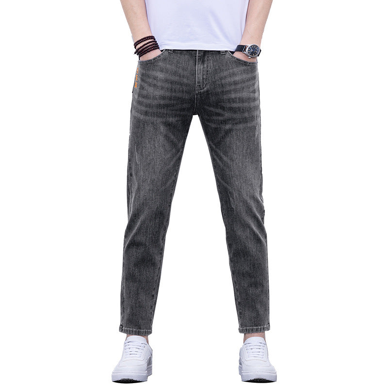 Embroidered Slim-Fit Jeans