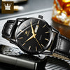 6898 Black Leather Black Case Black Face Men's Watch (Chinese)