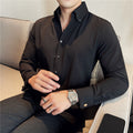 Men’s Slim-Fit French Cuff Formal Shirt