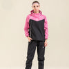 Pink women's model with double zipper