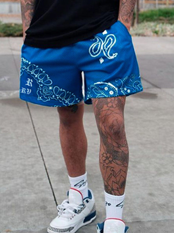 Paisley Mesh Sports Shorts