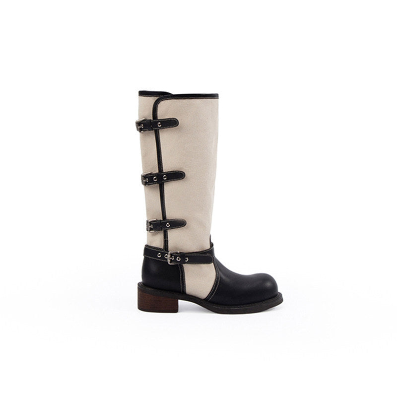 Foldover Buckle Riding Boots