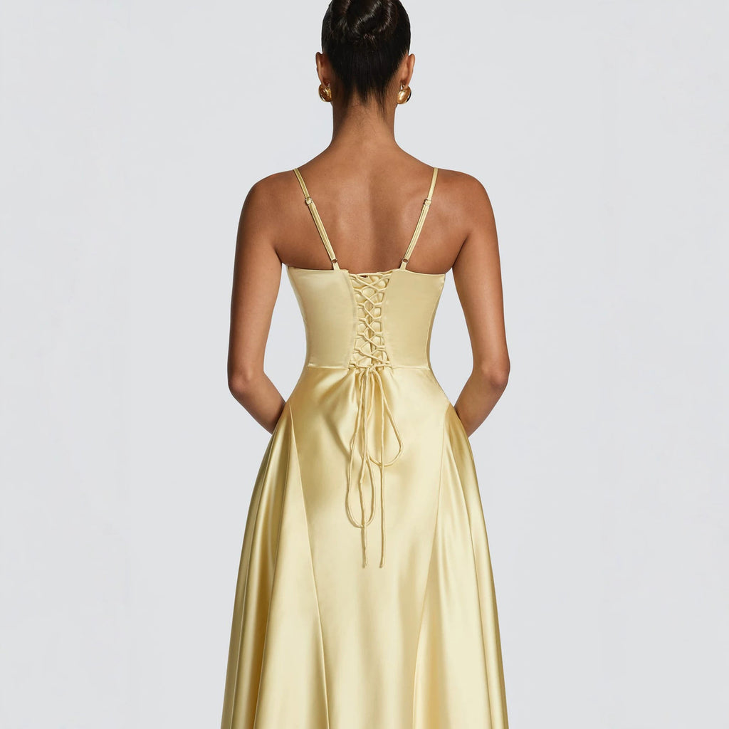 Backless A-Line Maxi Dress