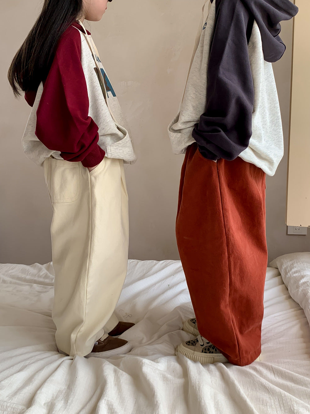 Kids' Solid Straight-Leg Casual Pants