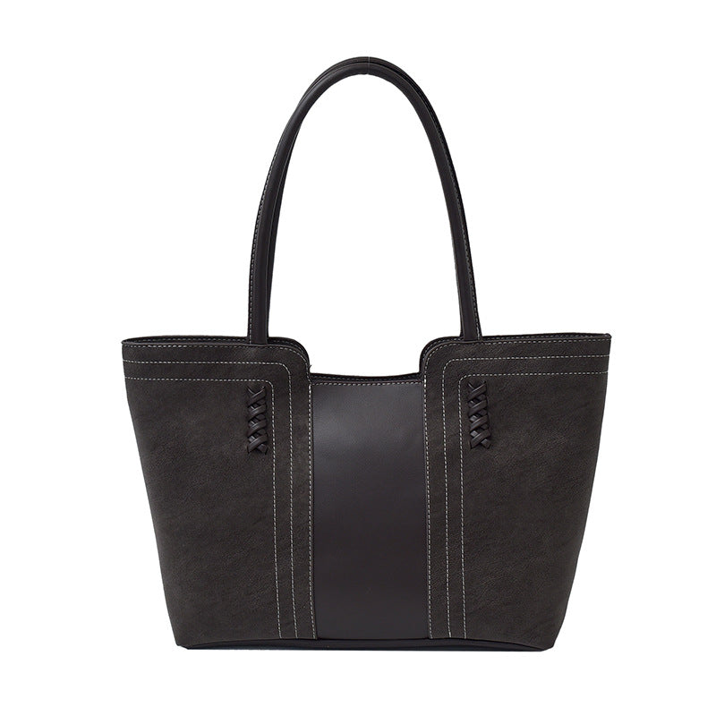 Suede-Look Shoulder Bag