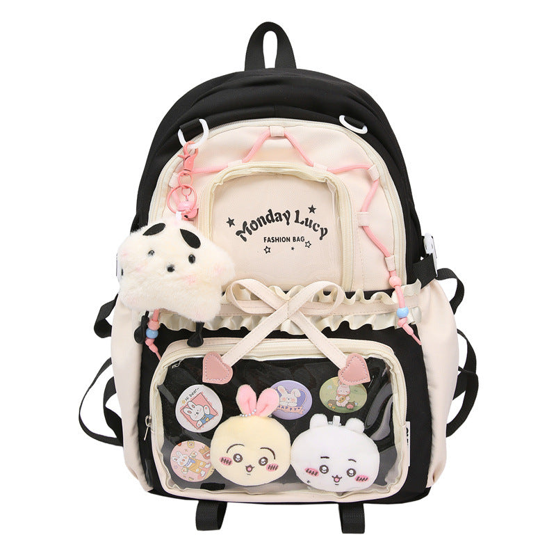 Ruffled Clear Display Backpack