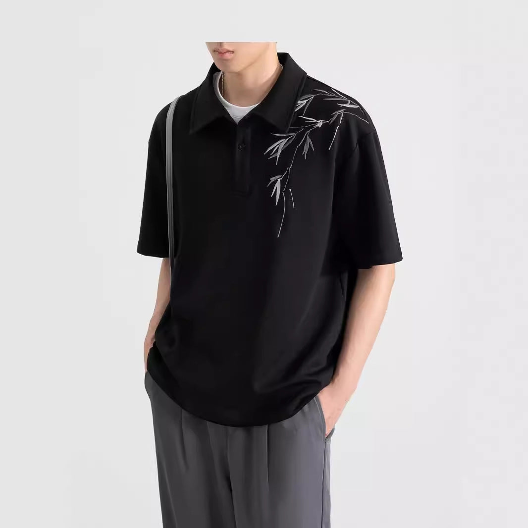 Bamboo Embroidery Polo Shirt