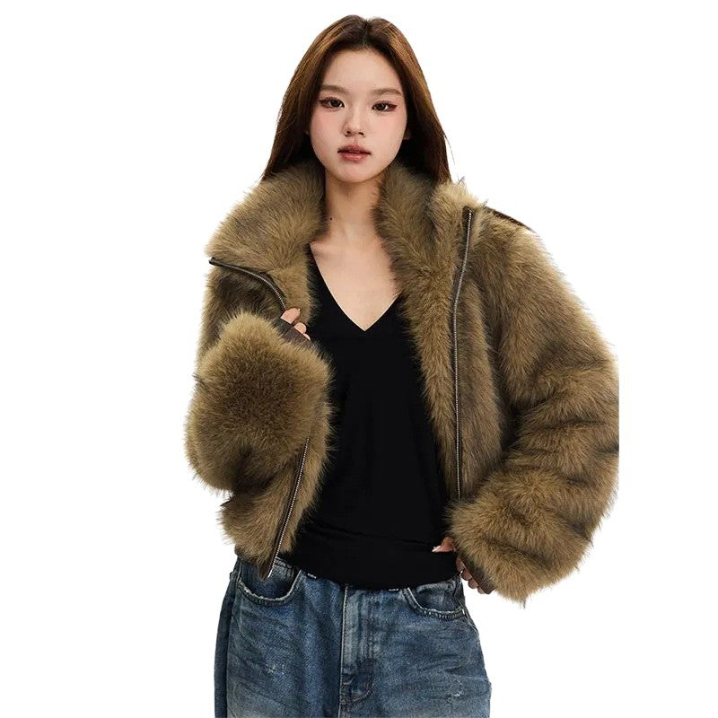 Faux Fur Bomber Jacket