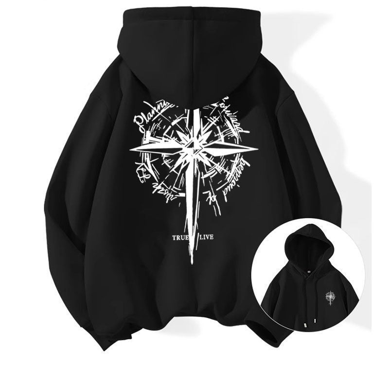 Streetwear Cross Hoodie