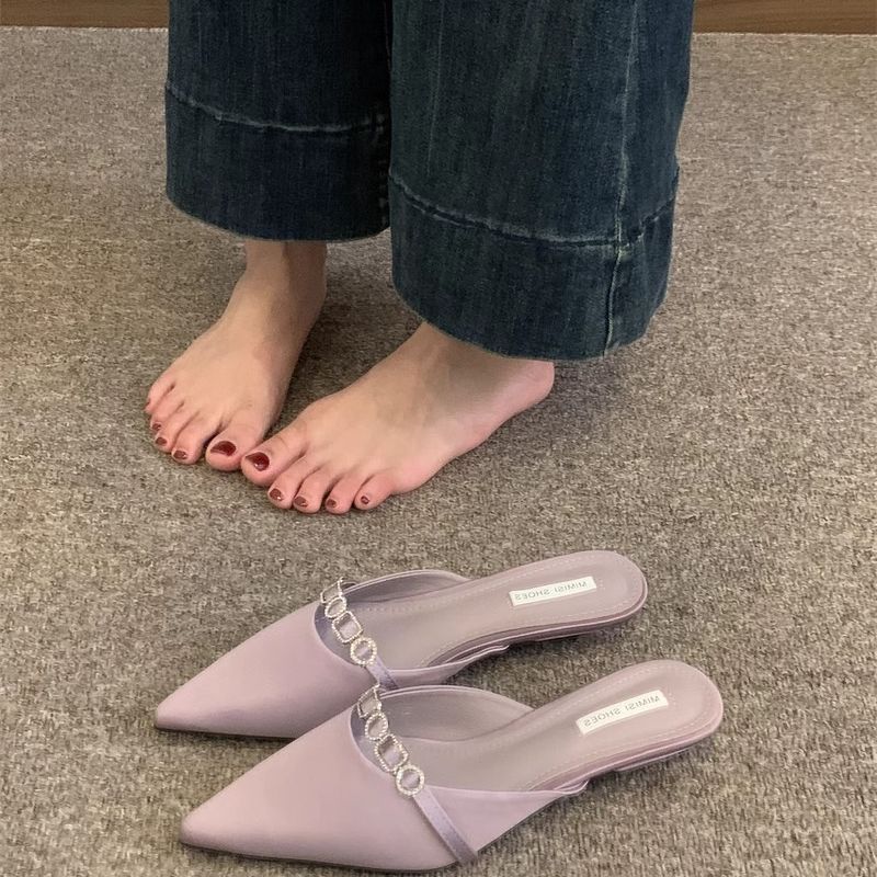 Low-Heel Slip-On Sandals