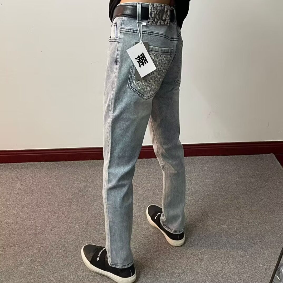 Men's Embroidered Jeans