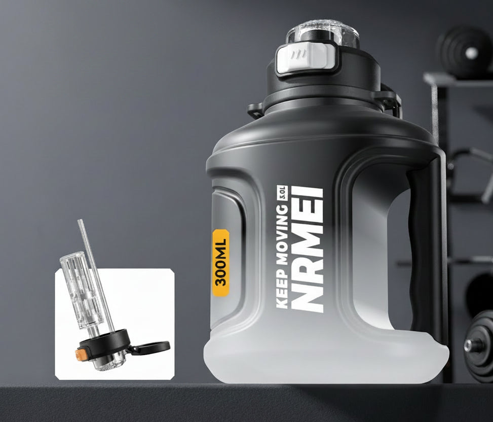 2.2L–3L Tritan Sports Water Bottle with Straw