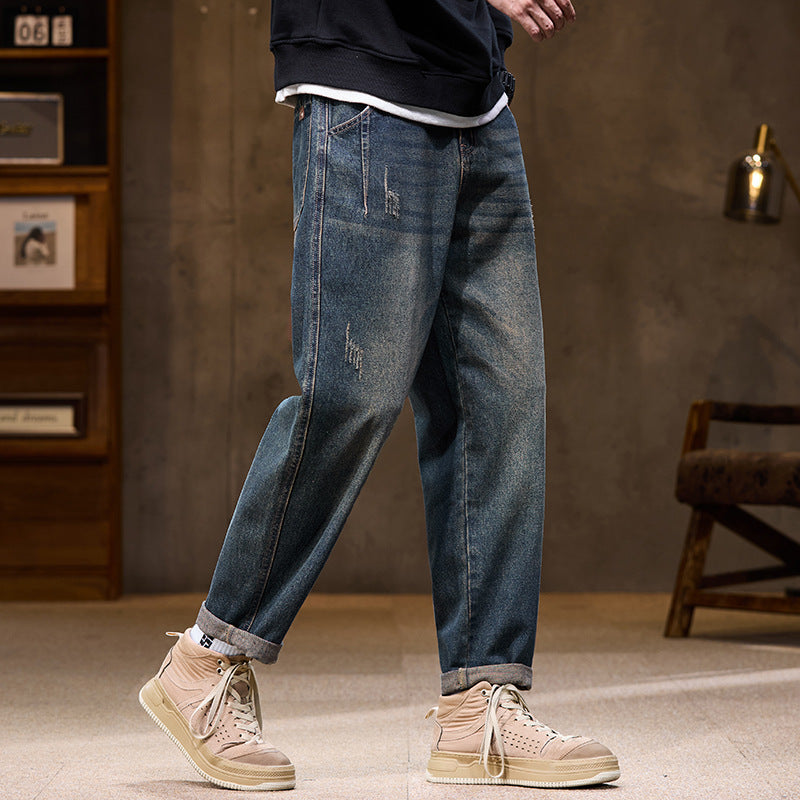 Loose-Fit Straight Leg Jeans