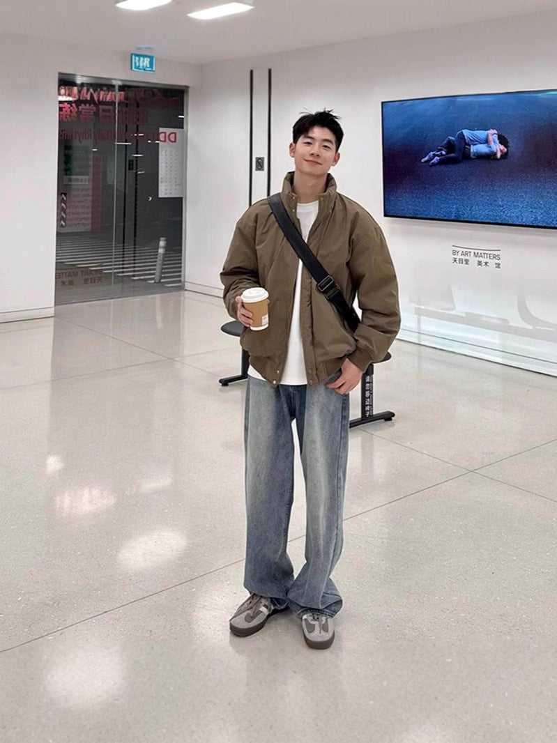 The Minimalist Stand-Collar Bomber