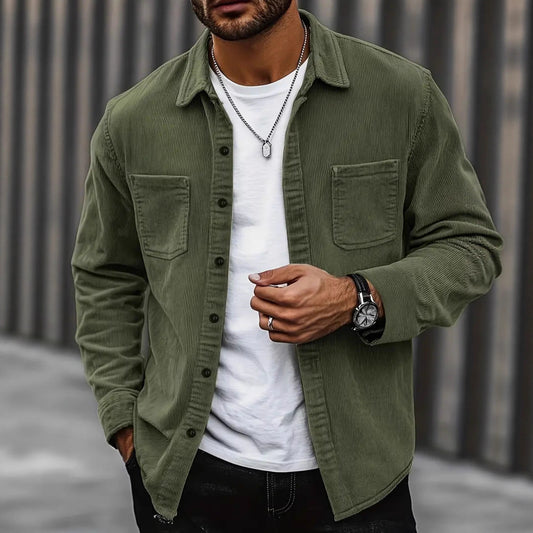 Casual Cord Shirt Jacket