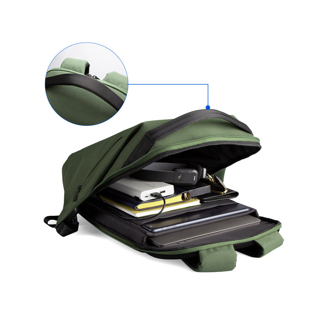 Jinsheng backpack fashion travel leisure business large capacity backpack wear-resistant combination lock stand up student school bag