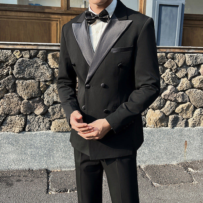 Slim-Fit Peak Lapel Three-Piece Tuxedo
