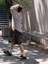 X367 denim shorts in black