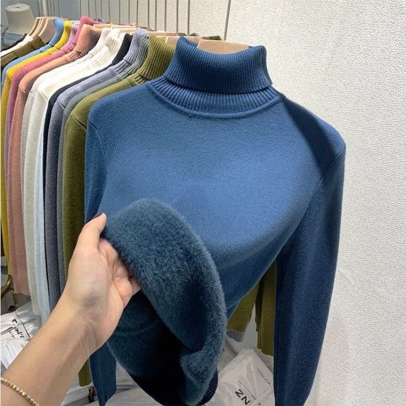 Plush-Lined Turtleneck Sweater.