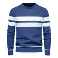Spot autumn and winter men's casual striped men's sweater pullover color matching round neck men's European size sweater