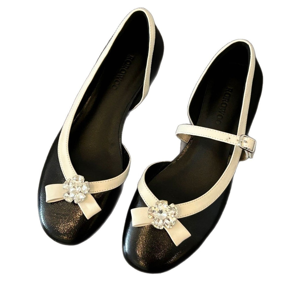 Floral Bow Mary Janes