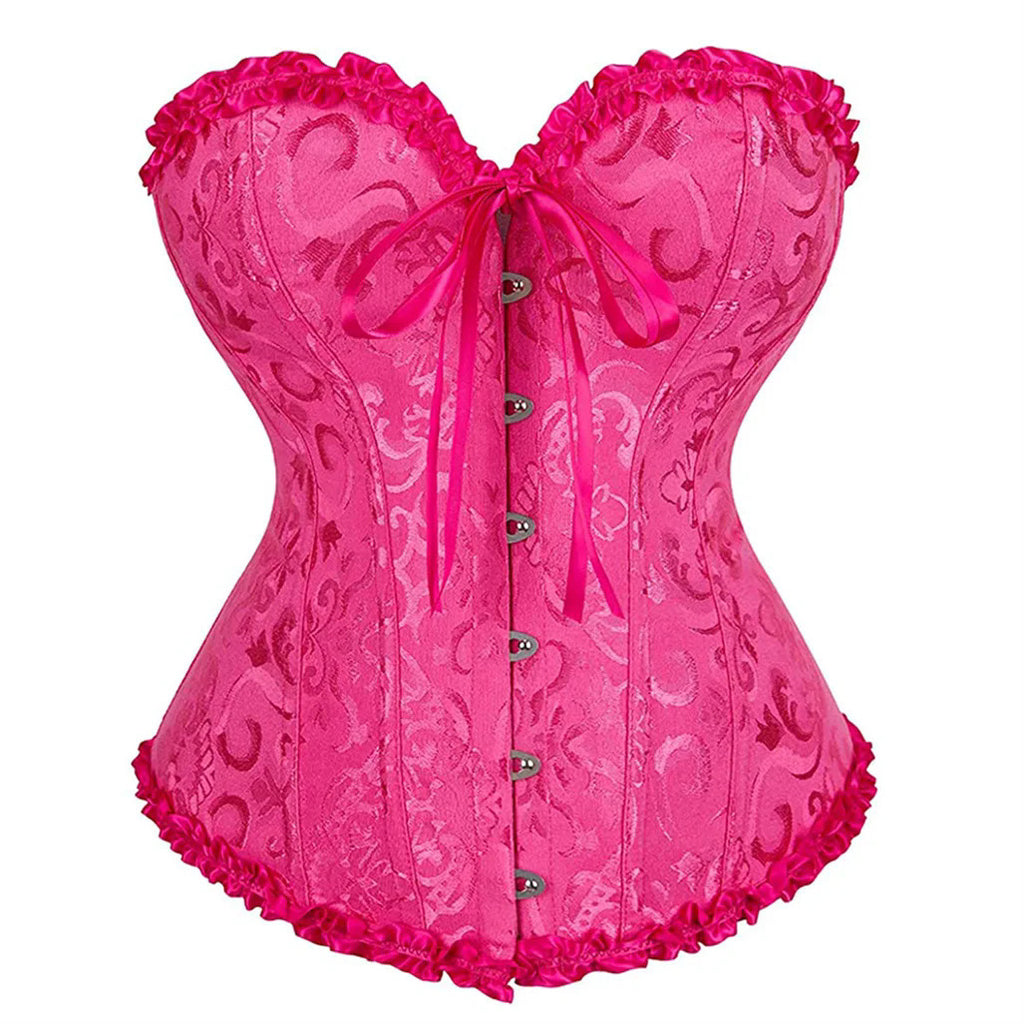 Royal Brocade Lace Up Corset Bustier